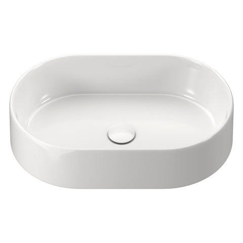 Fienza Aluca Pill Above Counter Basin 510x310x120mm Gloss White RB8010