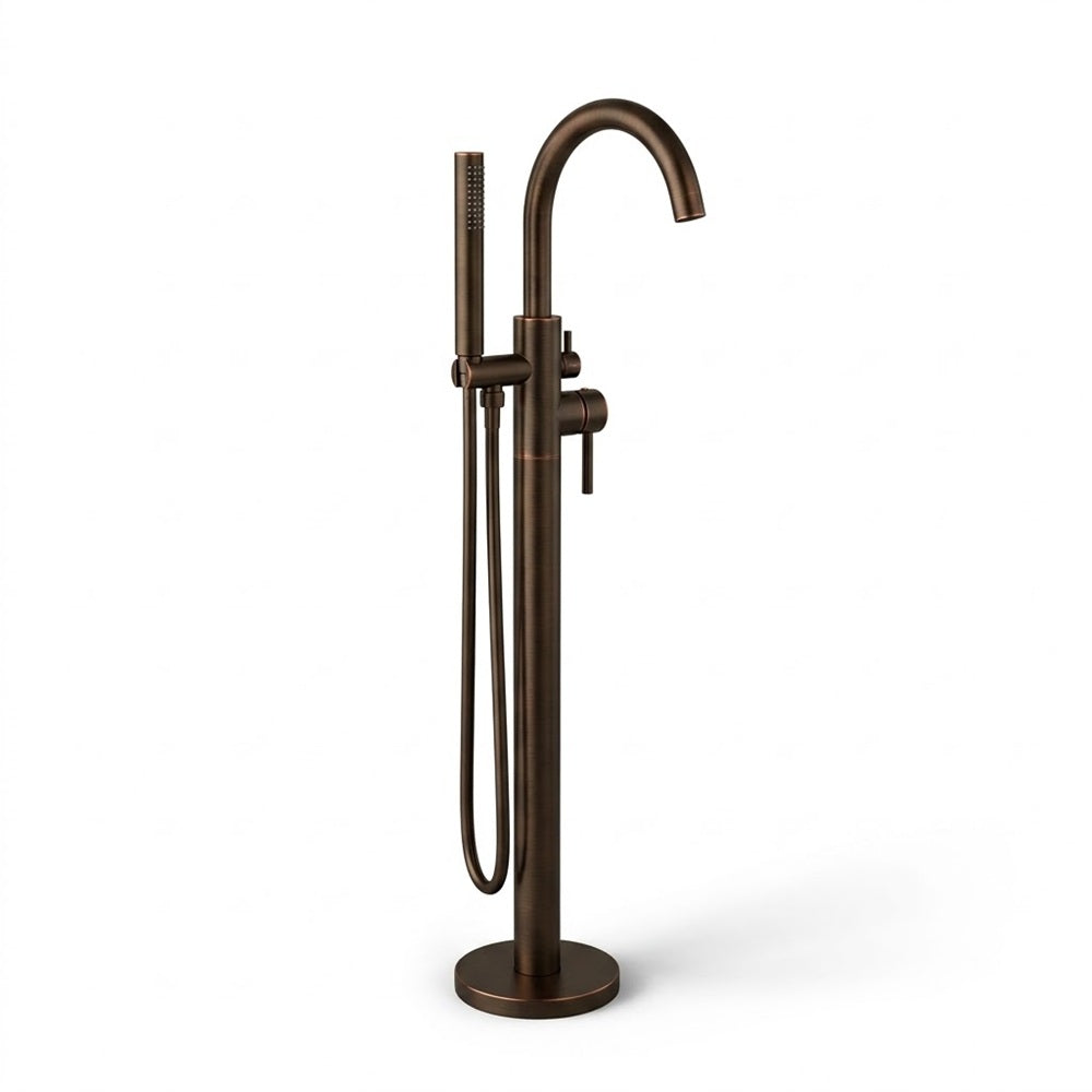 Nero Mecca Round Freestanding Mixer w/ Hand Shower Rome Bronze NR210903ARB