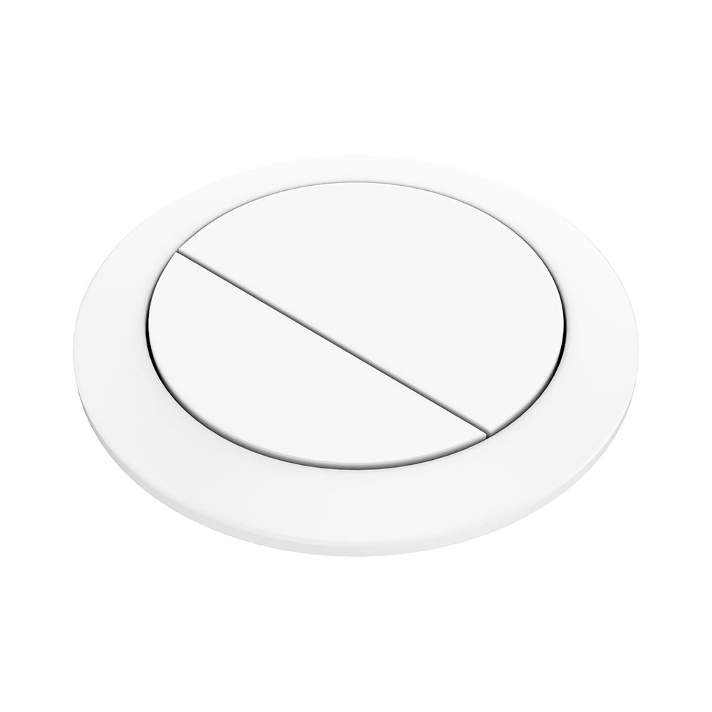 Fienza Round Flush Button 57mm White RCFB-W