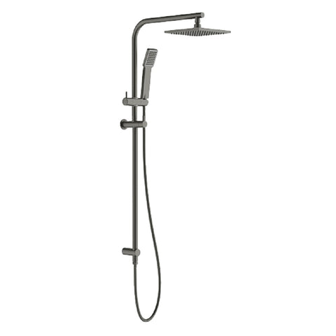 Abey Gareth Asthon Overhead Shower & Handshower Square Ensemble Gunmetal RHB08-GM