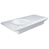 Fienza Rak Valet Wall Hung Basin 1120x505mm Left Bowl (No Taphole) Alpine Gloss White RKB1120L
