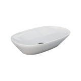 Fienza Rak Variant Oval Above Counter Basin 600x360mm Alpine Gloss White RKB186