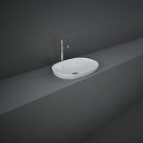 Fienza Rak Variant Oval Semi Inset Basin 500x360mm Alpine Gloss White RKB250