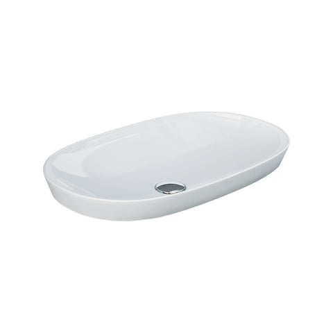Fienza Rak Variant Oval Semi Inset Basin 600x360mm Alpine Gloss White RKB360
