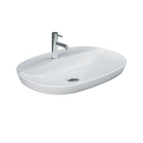 Fienza Rak Variant Oval Semi Inset Basin 600x420mm (1 Taphole) Alpine Gloss White RKB362