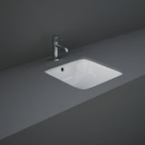 Fienza Rak Variant Square Undermount Basin 360x360mm w/ Overflow Alpine Gloss White RKB436