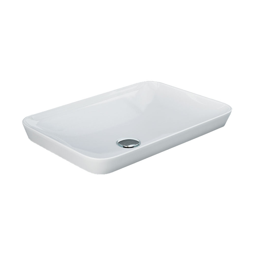 Fienza Rak Variant Rectangle Semi Inset Basin 550x360mm Alpine Gloss White RKB550