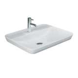 Fienza Rak Variant Rectangle Semi Inset Basin 550x420mm (1 Taphole) Alpine Gloss White RKB551