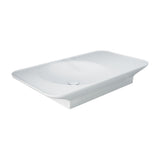 Fienza Rak Valet Wall Hung Basin 920x505mm Left Bowl (No Taphole) Matte White RKB920LMW