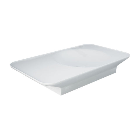 Fienza Rak Valet Wall Hung Basin 920x505mm Right Bowl (No Taphole) Matte White RKB930RMW
