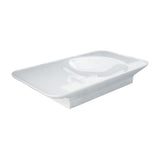Fienza Rak Valet Wall Hung Basin 920x505mm Right Bowl (No Taphole) Alpine Gloss White RKB930R
