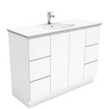 Fienza Rotondo Fingerpull On Kickboard Vanity (1 Taphole) 1200mm Gloss White ROT120C