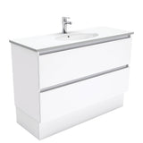 Fienza Rotondo Quest On Kickboard Vanity (1 Taphole) 1200mm Gloss White ROT120QK