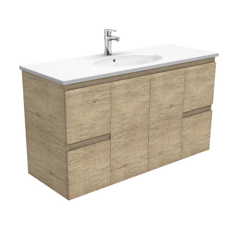 Fienza Rotondo Edge Wall Hung Vanity (1 Taphole) 1200mm Scandi Oak ROT120S