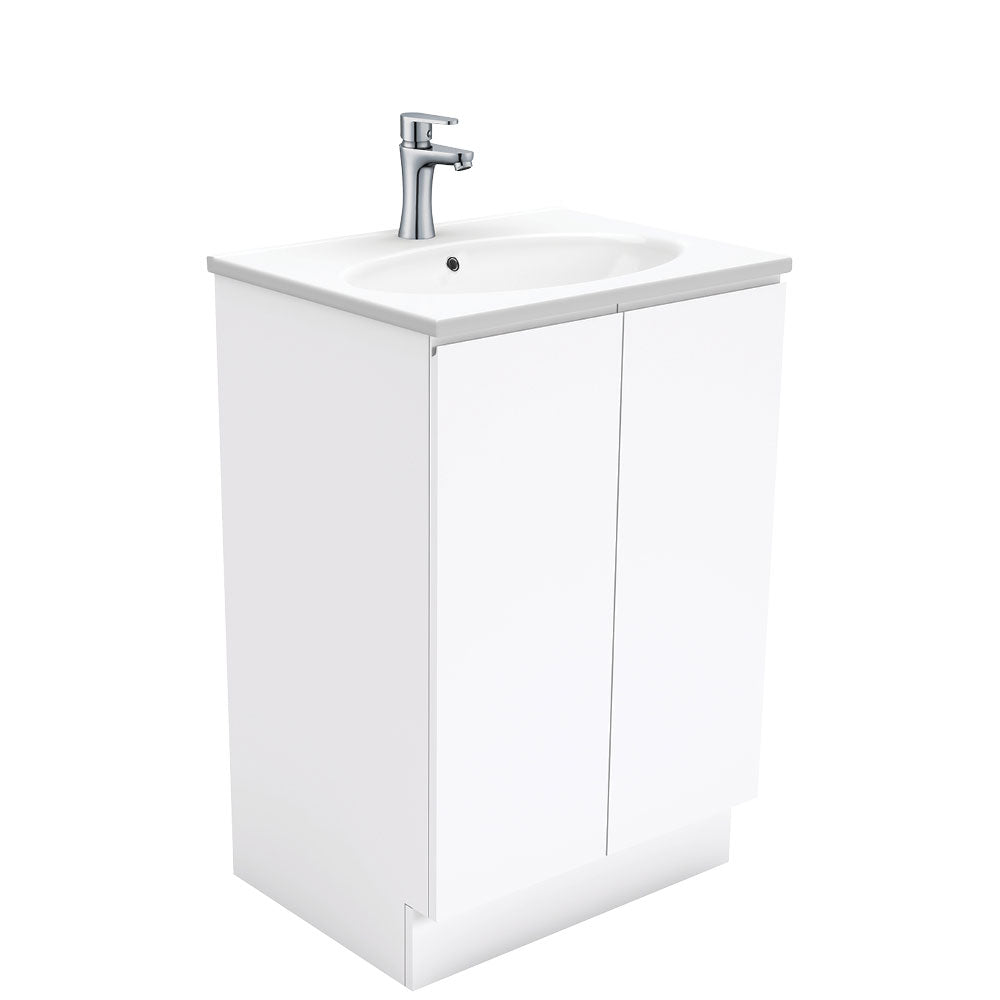 Fienza Rotondo Fingerpull On Kickboard Vanity (1 Taphole) 600mm Gloss White ROT60C