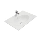Fienza Rotondo Oval Bowl Basin Top 600mm Gloss White ROT60