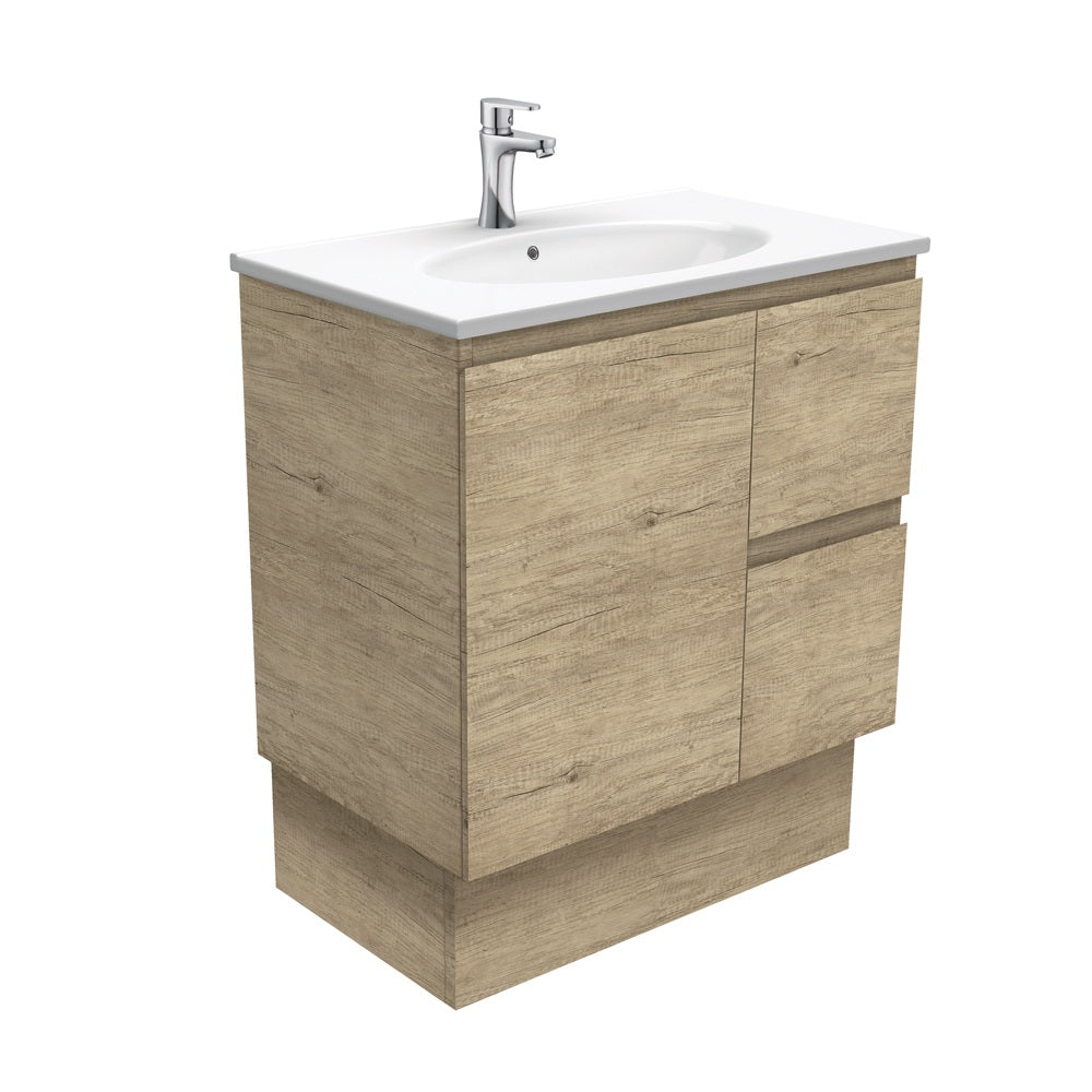Fienza Rotondo Edge On Kickboard Vanity Right (1 Taphole) 750mm Scandi Oak ROT75SKR