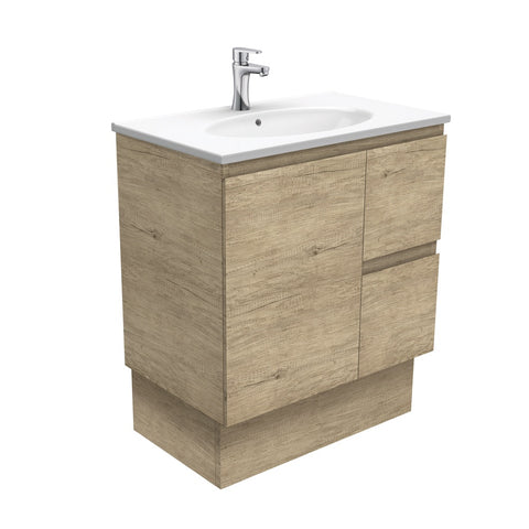 Fienza Rotondo Edge On Kickboard Vanity Right (1 Taphole) 750mm Scandi Oak ROT75SKR