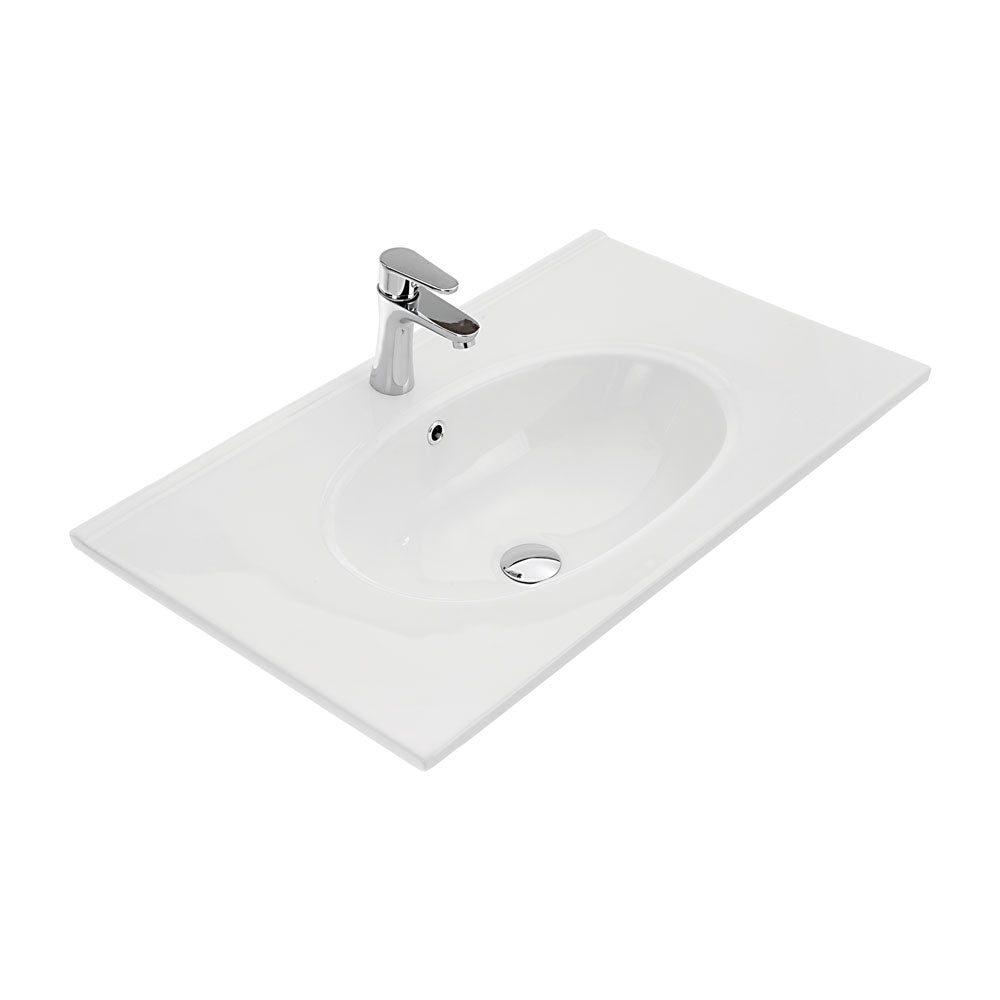 Fienza Rotondo Oval Bowl Basin 750mm Gloss White ROT75