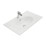 Fienza Rotondo Oval Bowl Basin 750mm Gloss White ROT75