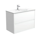 Fienza Rotondo Amato Wall Hung Vanity (1 Taphole) 900mm Satin White ROT90BW