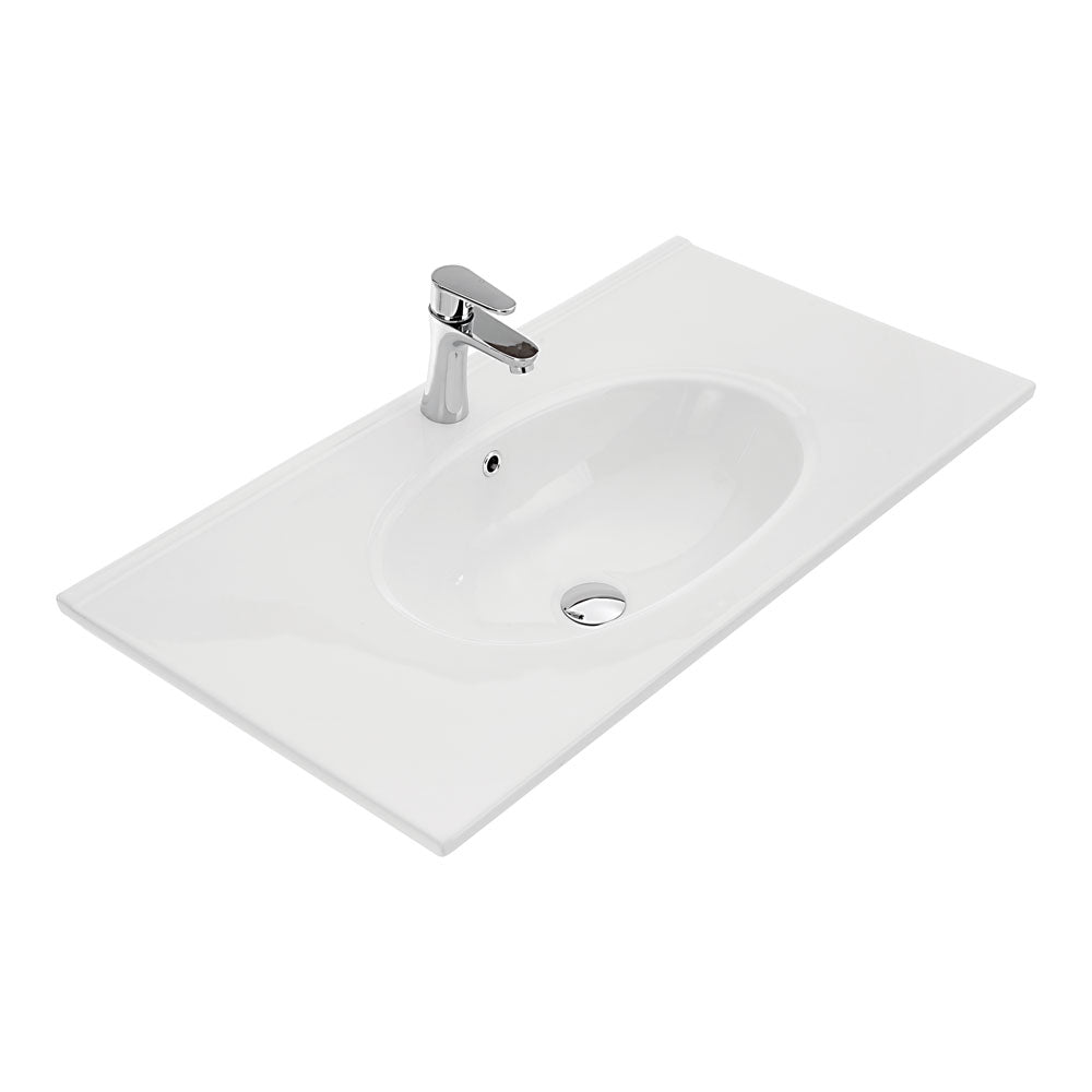 Fienza Rotondo Oval Bowl Basin 900mm Gloss White ROT90