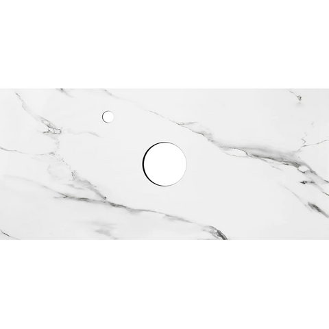 Otti Rock Plate Above Counter Stone Top 1200x465x60mm (10 O'Clock Taphole) Mont Blanc RP12460CA-10TH