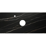 Otti Rock Plate Above Counter Stone Top 1200x465x15mm (10 O'Clock Taphole) Empire Black RP124EB-10TH