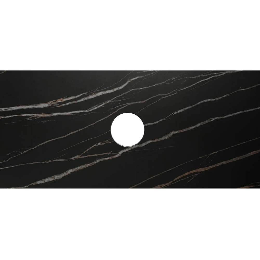 Otti Rock Plate Above Counter Stone Top 1200x465x15mm (No Taphole) Empire Black RP124EB-130