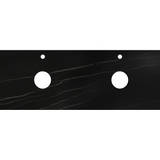 Otti Rock Plate Above Counter Stone Top 1500x465x15mm (12 O'Clock Taphole) Empire Black RP154EB-12TH