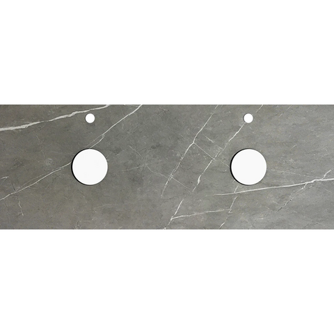 Otti Rock Plate Above Counter Stone Top 1500x465x15mm (12 O'Clock Taphole) Amani Grey RP154G-12TH
