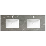 Otti Rock Plate Stone Top 1800x465x15mm (12 O'Clock Taphole) w/ Undermount Basin Amani Grey RP184G-UB