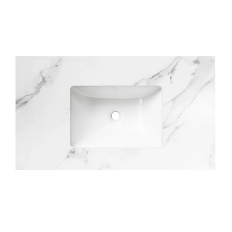 Otti Rock Plate Stone Top 600x465x15mm (No Taphole) w/ Undermount Basin Mont Blanc RP64CA-UB-NTH