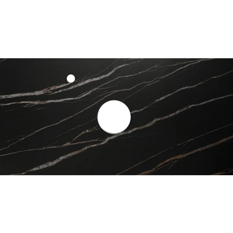 Otti Rock Plate Above Counter Stone Top 600x465x15mm (10 O'Clock Taphole) Empire Black RP64EB-10TH