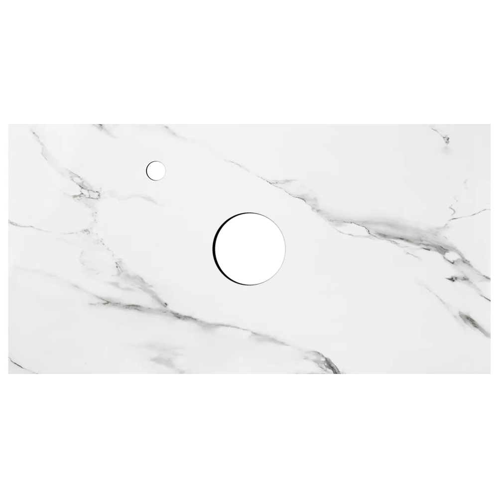 Otti Rock Plate Above Counter Stone Top 750x465x60mm (10 O'Clock Taphole) Mont Blanc RP7460CA-10TH