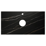 Otti Rock Plate Above Counter Stone Top 750x465x15mm (12 O'Clock Taphole) Empire Black RP74EB-12TH