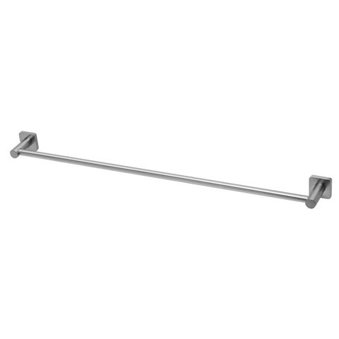 Phoenix Radii Single Towel Rail Square Plate 800mm Stainless Steel RS803-51