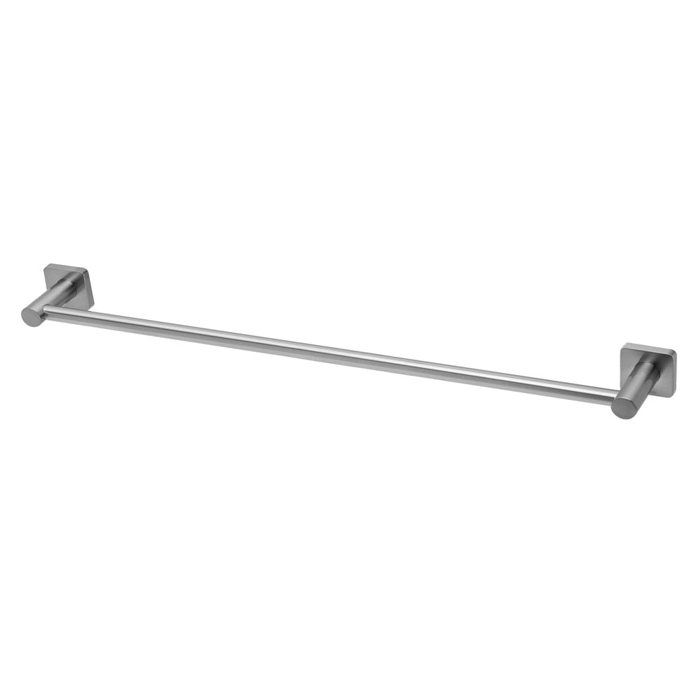Phoenix Radii Single Towel Rail Square Plate 600mm Stainless Steel RS804-51