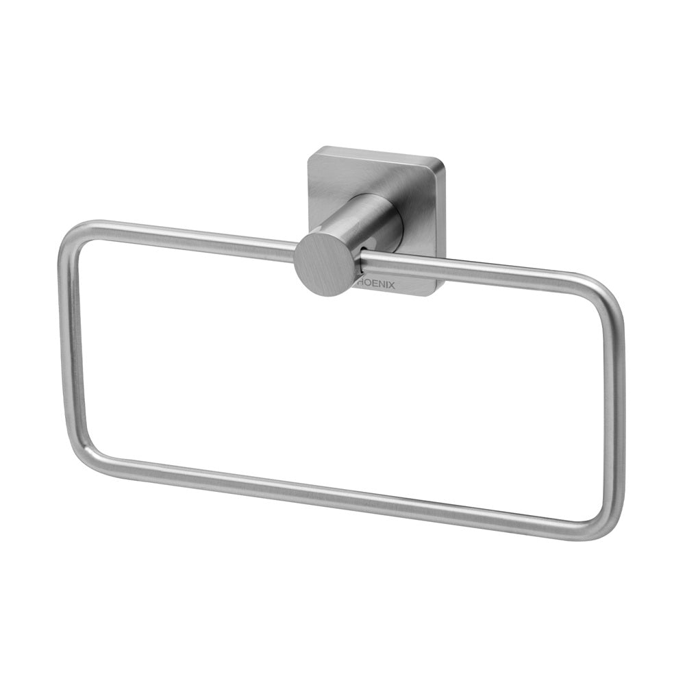 Phoenix Radii Hand Towel Holder Square Plate Stainless Steel RS893-51