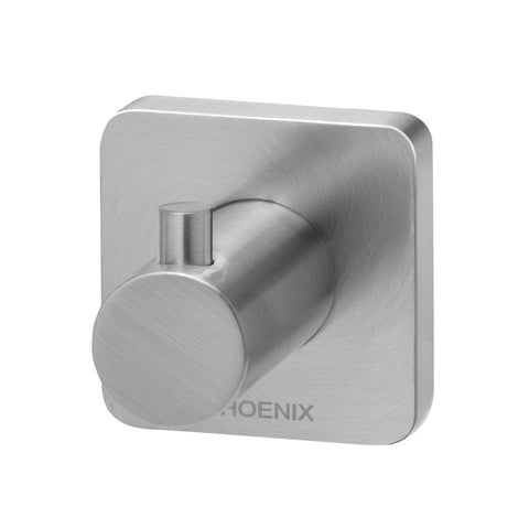 Phoenix Radii Robe Hook Square Plate Stainless Steel RS897-51