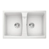 Blanco Lexa 8 Sink Double Bowl Inset 780x500mm Silgranit White 528080