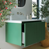 Belbagno Rimini Wall Hung Vanity 790x495x450mm Rain Forest (green) RIMINI-800-RF