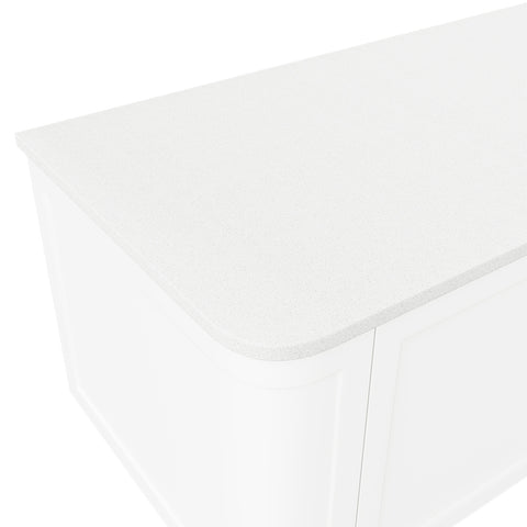 Fienza Roman Sand Curved 1200mm Stone Top (No Taphole) Silica Free 502-163-SF