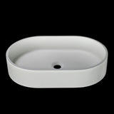 Kaskade Pure Ruth Above Counter Oval Stone Basin 580mm Matte White VXA26-580-NIK9043NA