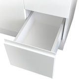 Fienza Sarah Roman Sand Fingerpull On Kickboard Vanity (1 Taphole) Silica Free 1200mm Gloss White SA120C-SF