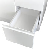 Fienza Sarah Roman Sand Wall Hung Fingerpull Vanity (1 Taphole) Silica Free 1200mm Gloss White SA120F-SF