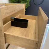 Fienza Sarah Roman Sand Amato Wall Hung Vanity (1 Taphole) 750mm Silica Free Scandi Oak SA75BS-SF