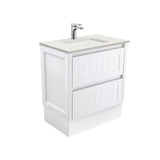Fienza Sarah Roman Sand Hampton On Kickboard Cabinet (1 Taphole) 750mm Silica Free Gloss White SA75TK-SF