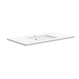 Fienza Sarah Roman Sand Undermount Vanity Top 900mm Silica Free (No Taphole) White SA900-0-SF