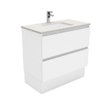 Fienza Sarah Roman Sand Quest On Kickboard Cabinet (1 Taphole) 900mm Silica Free Gloss White SA90QK-SF